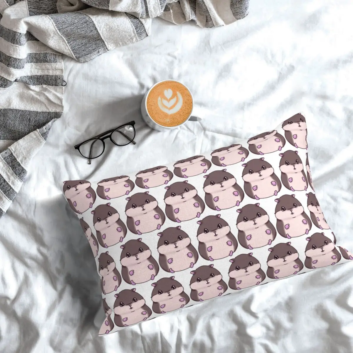 Cute Hamster Rectangle Pillowcase Cushion Cover Decor Bedroom Bed Home Comfort Throw Pillow