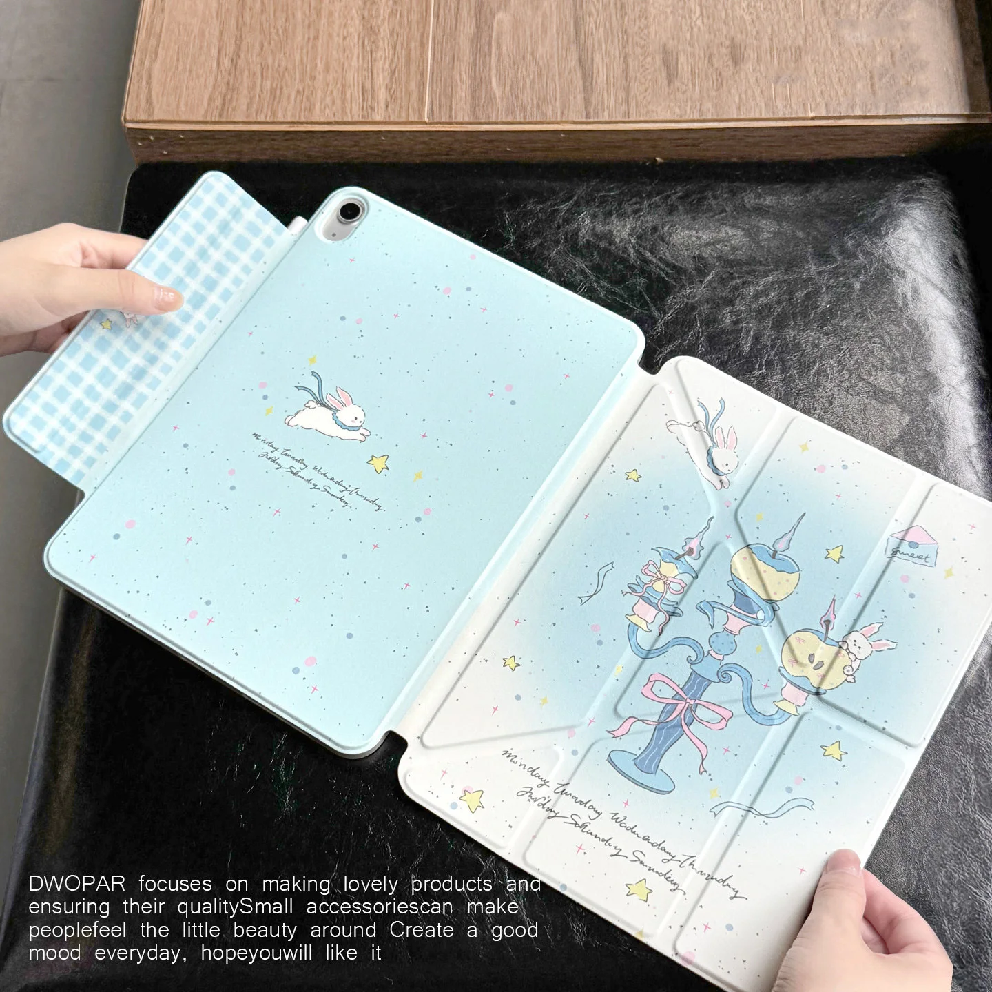 3+Y Fold iPad Case for 10th/11th Gen 2026 Air11 2025 Pro11 Mini6 Mini7, Magnetic Buckle Built‑in Pencil Pocket Smart Cover