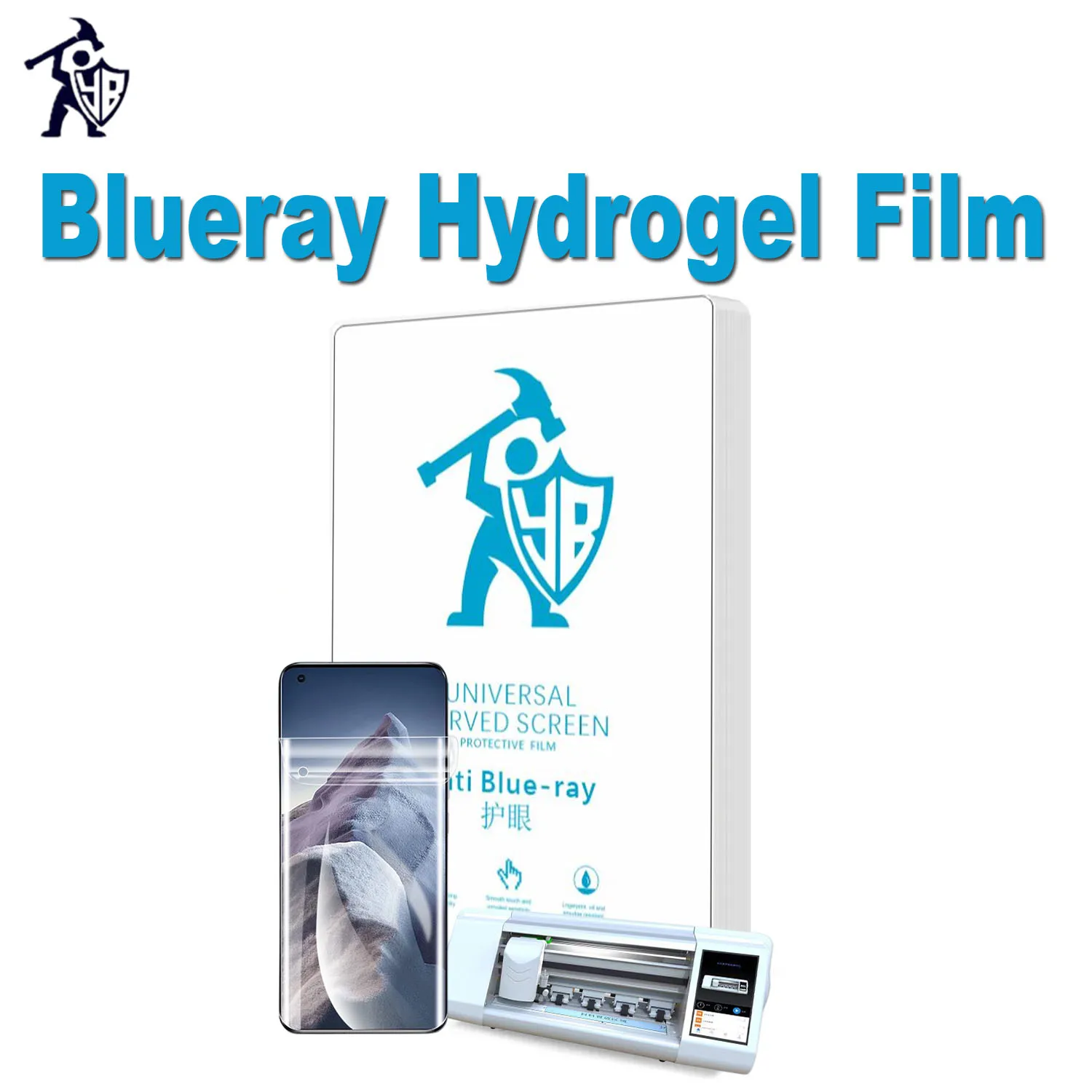 50pcs Blueray Hydrogel Sheet For SmartPhone Screen Protector For Cutting Machine Universal Protective Anti Blue Film Hot Selling