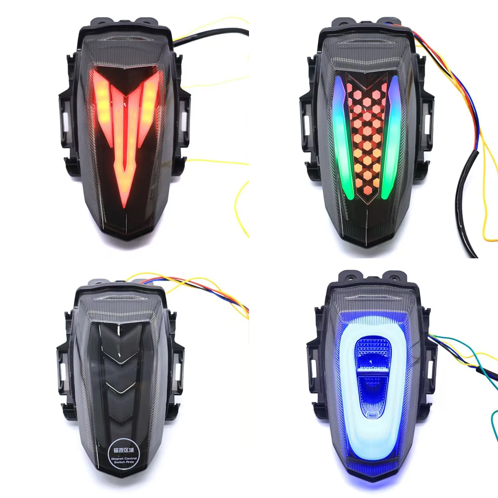 

Мотоцикл для YAMAHA YZF R15 V3 V4 YZF-R15M V4.0 ABS 2017-2023 светодиодный задний фонарь задний тормозной сигнал поворота встроенные задние фонари