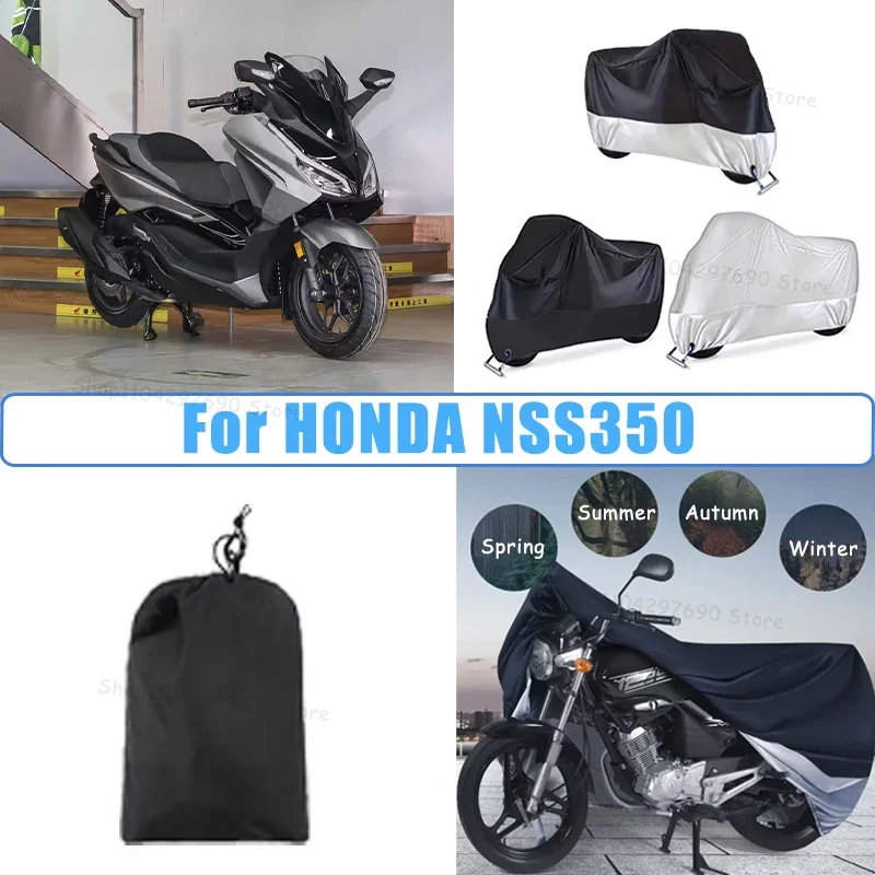 210D Oxford Motorcycle Cover Waterproof All Season UV Protection For HONDA NSS350 Anti-Tear Windproof Motorbike Cover