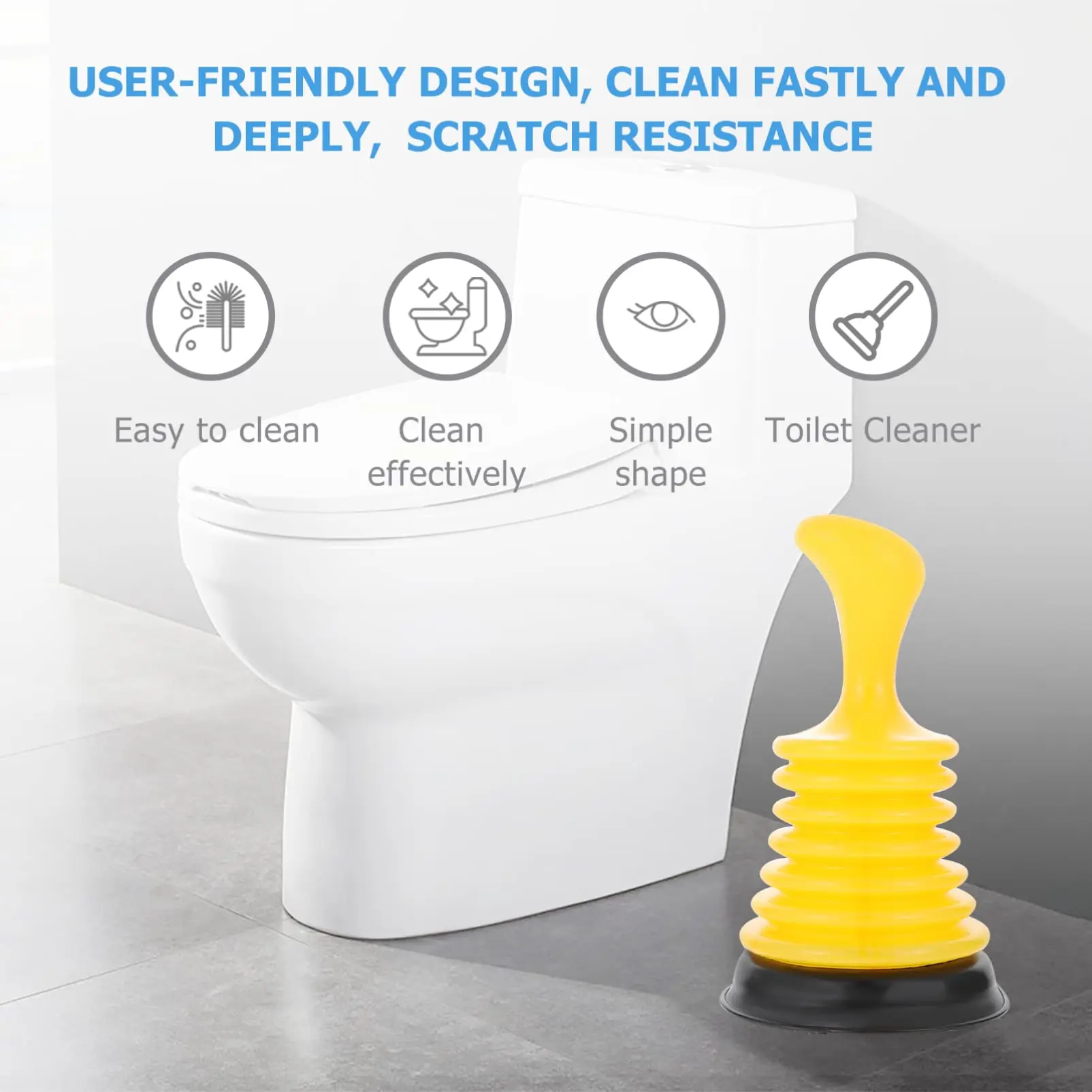 Powerful Mini Home Sink Plunger Works on Showers, Tubs Types, Clear Drains Fast with Minimal Effort, Small - 7.5\