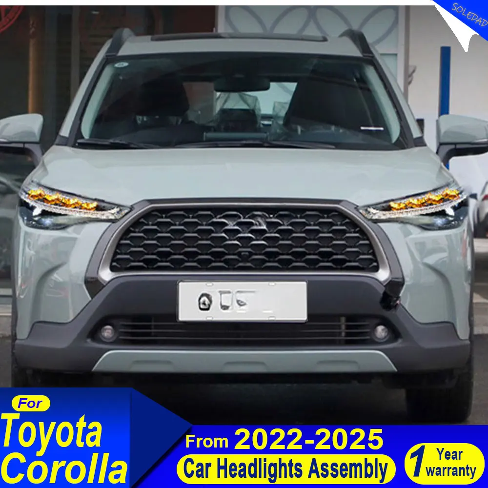 Car LED Headlight For Toyota Corolla Cross Headlights 2022-2025 Upgrade Modified to New DRL Dynamic Turn Signal Accessories