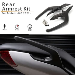Trident 660 Motorcycle Aluminum Rear Armrest Kit Pillion Passenger Handle Arm Rests For TRIDENT 660 2021-2023