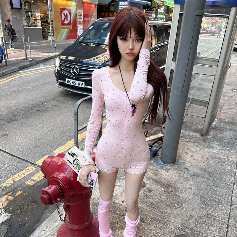 Y2k ملابس الشتاء ارتداءها رسالة خمر كوريا سليم عارضة السراويل بذلة زر سترة طويلة الأكمام الجمالية داخلية