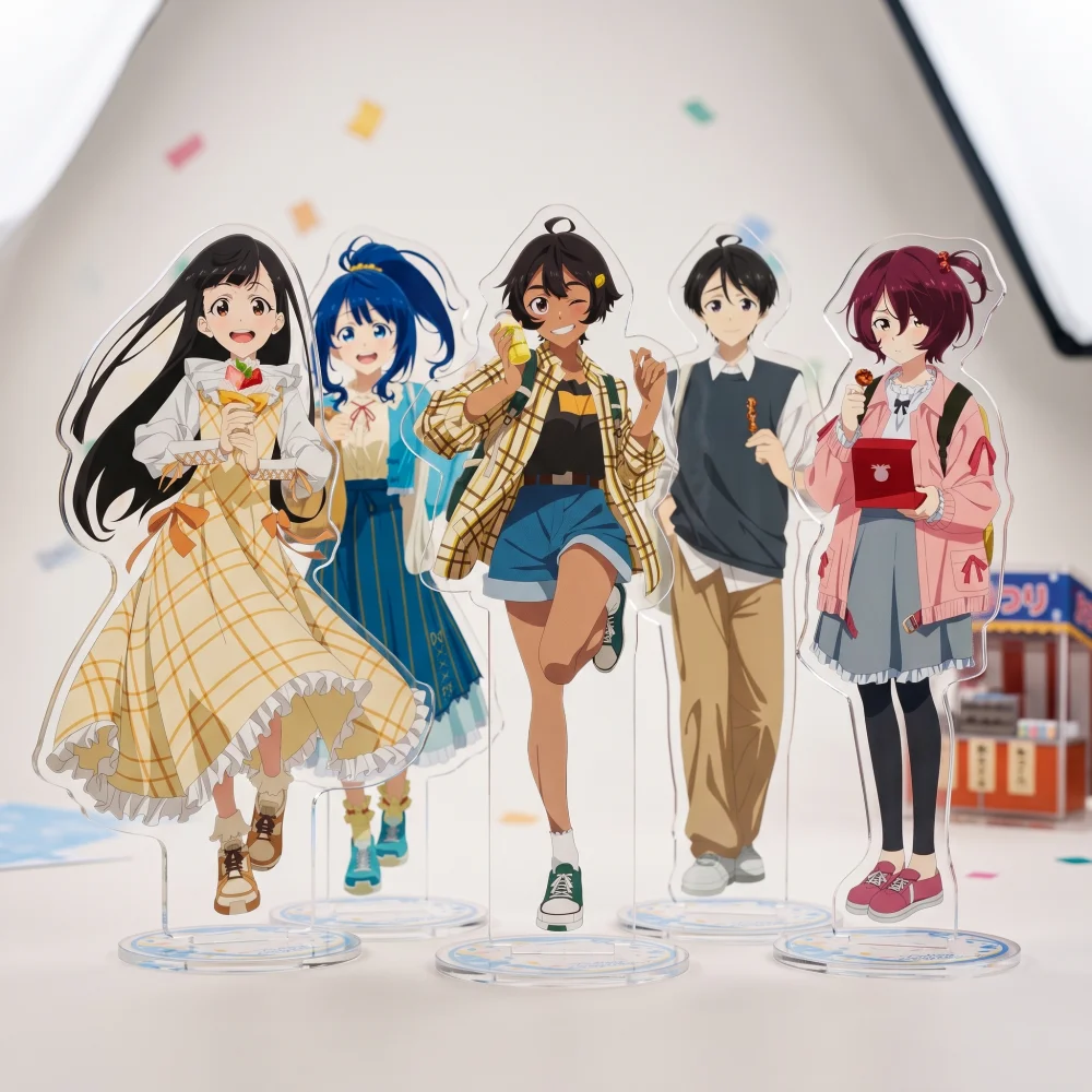 Makeine Too Many Losing Heroines Acrylic 15CM Stand Keychain Hotaru Anna Miu Komari Casual Desk Decor Collectible Gift for Fans