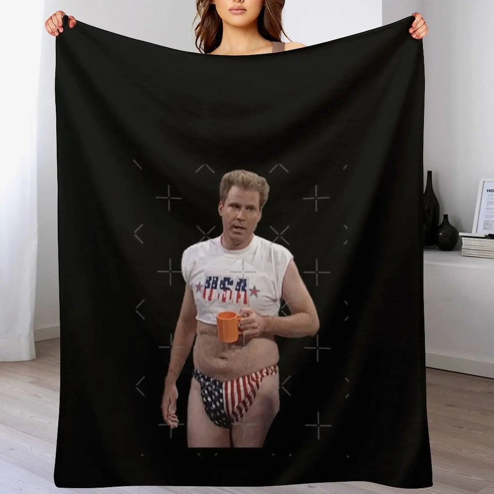 Will Ferrell - 4th of July - SNL Classic Throw Blanket Ultra Soft Flannel Fleece Blanket for All Seasons