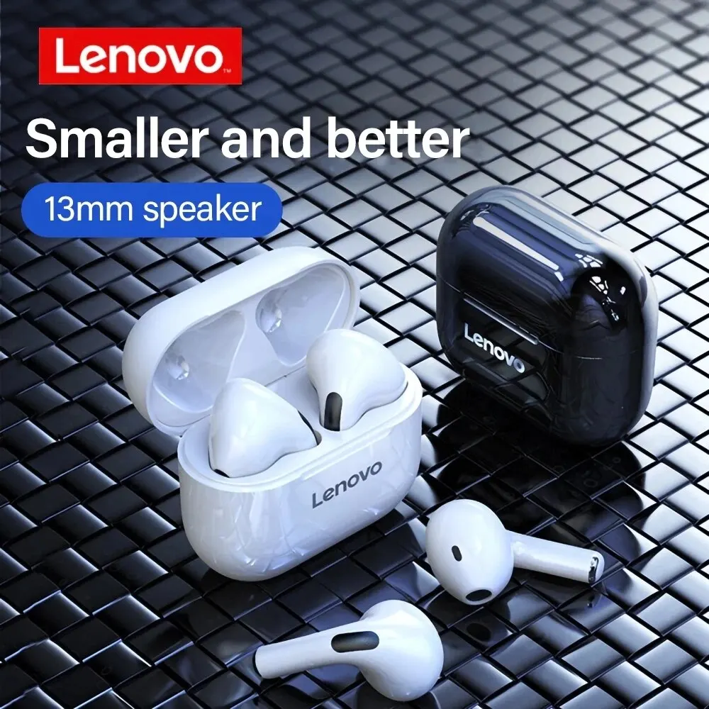 Lenovo LP40 Earphones TWS Wireless Bluetooth 5.0 Earbuds Bass Touch Control Stereo Noise Reduction Long Standby Original Choice