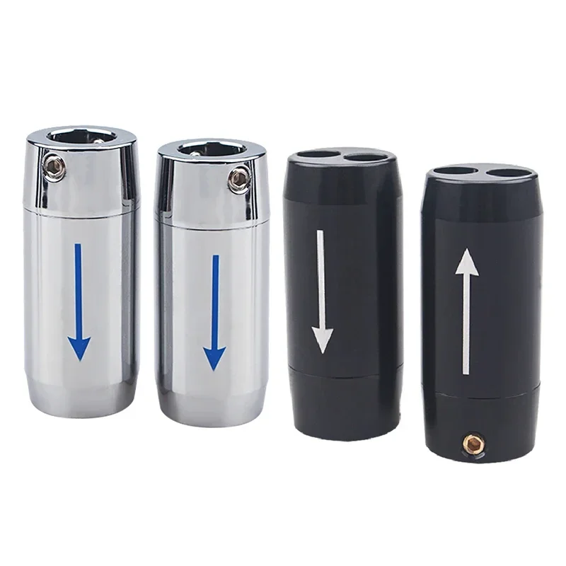 4 Uds. Divisor de Cable de altavoz aleación de aluminio 1 a 2 anillo de Cable de Audio HiFi bota de 11mm a 7mm