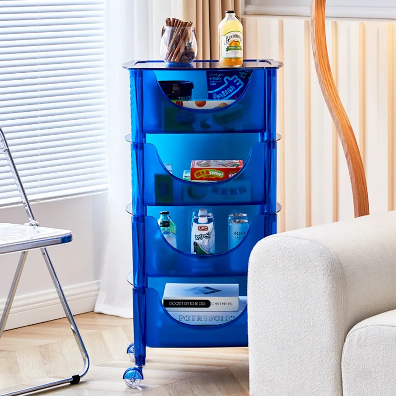 Acrylic Multi-layer Snack Storage Rack Trolley Rack Household Internet Celebrity Multi-purpose Mobile