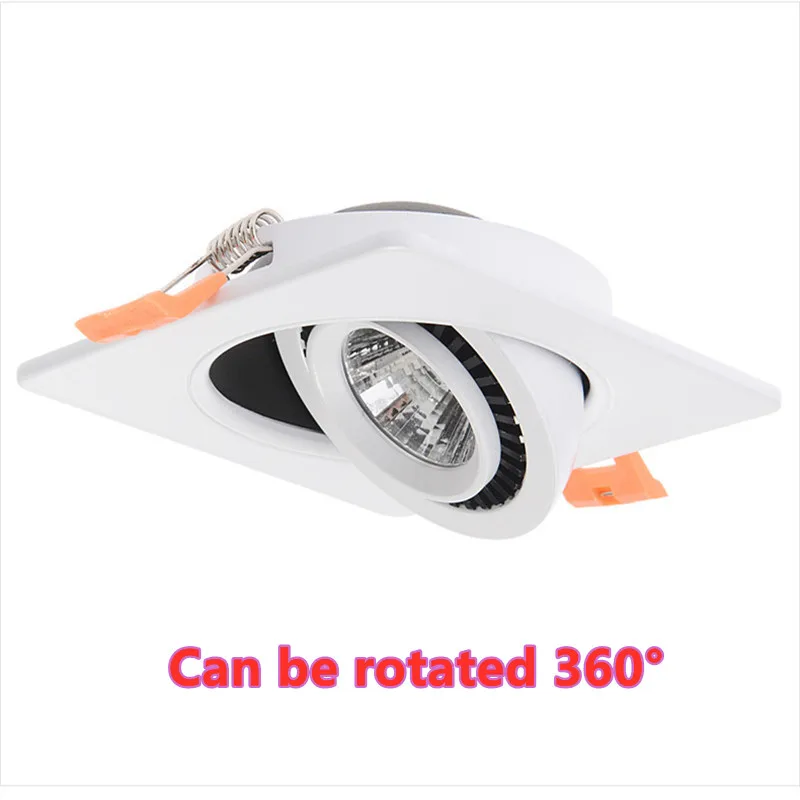 High Quality Dimmable 360° Rotation Recessed LED Downlight 7W9W12W15W/14W18W24W30W COB Spot Light Decoration Ceiling Lamp
