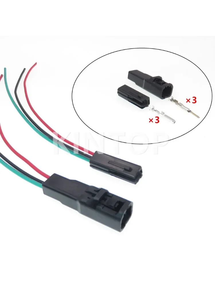 1 jeu de 3 broches 6098-3752 6098-3751, boîtier en plastique pour voiture, prise AC, assemblage noir, mâle/femelle, connecteur électrique, prise de câble