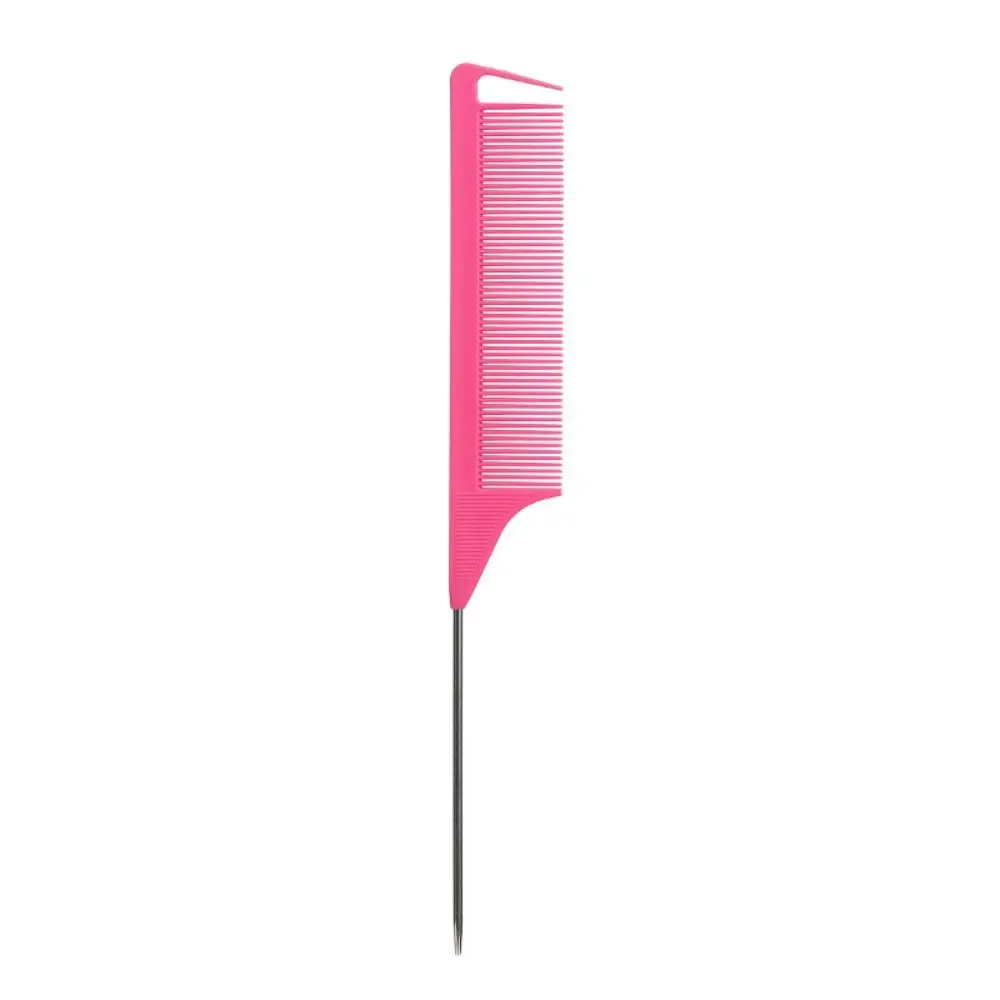 Anti-static Pointed Tail Hair Styling Comb Barber Accessories Fine Tooth Steel Tip Tail Comb Salon Steel Needle Pin Tip Brush