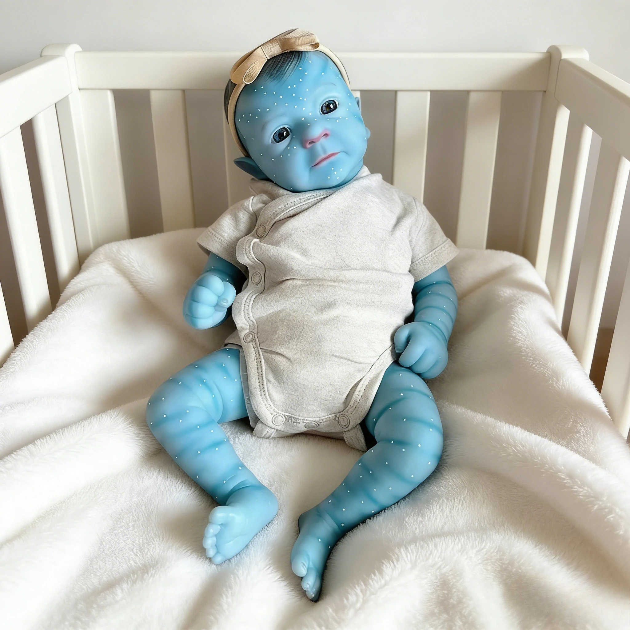 

19inch Felicia Reborn Baby Doll Touch Soft Hand Painted Hair, 3D Multi-Layer Painting Skin, Lifelike for Collection & Gifting