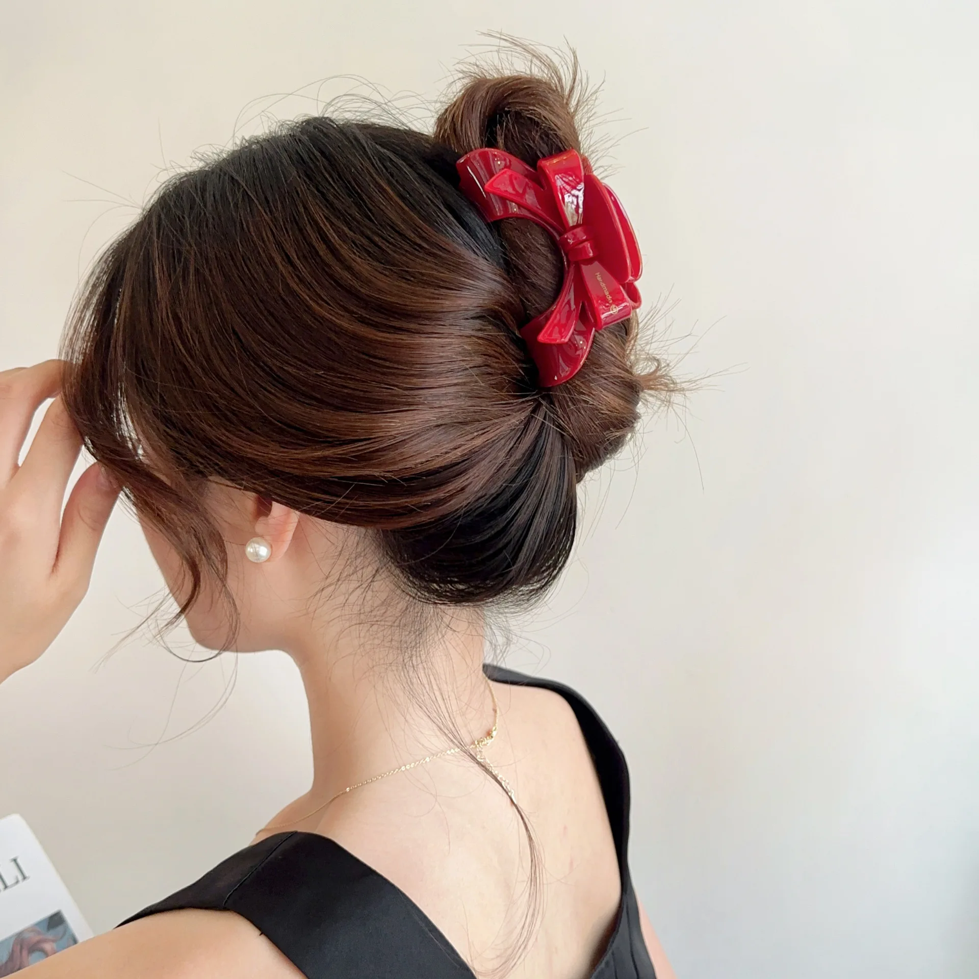 Acetate Bow Hair Clips for Women Fashion French Claw Clip Korean Trendy Hair Accessories Temperament Girls Hairpin Headdress