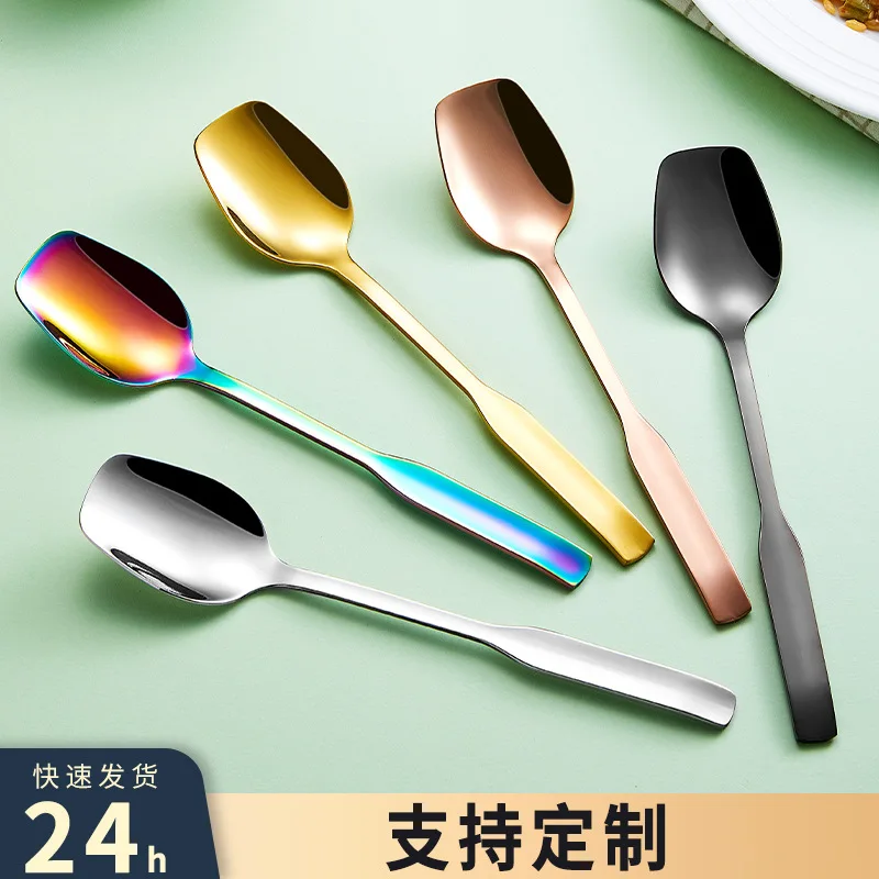 

Gold 304 Spoon Wholesale Household Commercial Ice Cream Dessert Ice Cream Stainless Steel Spoon