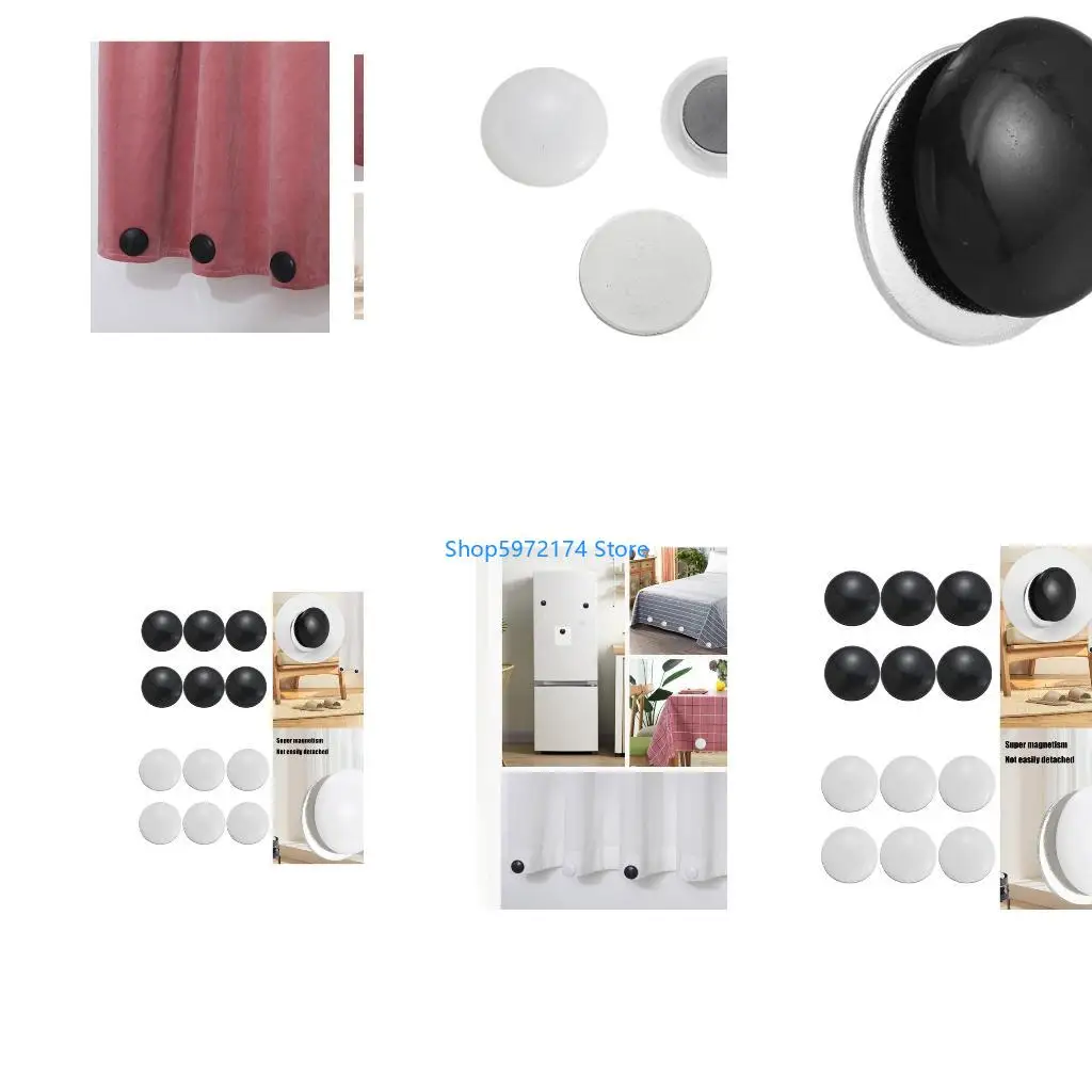 Y3NB 6Pcs Fasteners Shower Curtain Drapery Weights for Bathroom Home Hotel