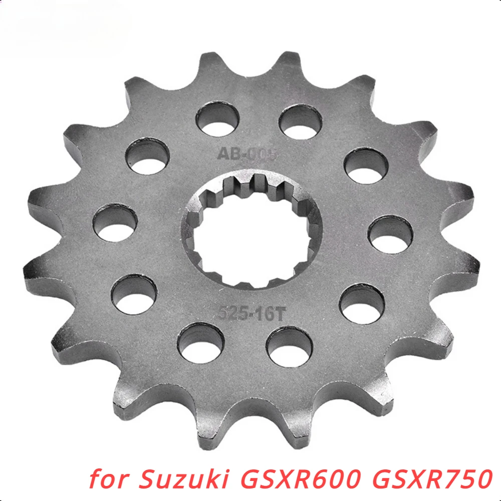 Передняя Звездочка для мотоцикла 525 16T, колесная камера для Suzuki GSX-R600 Moto GP 600 GSXR750 GSX-R750 SRAD GSXR GSX-R 750