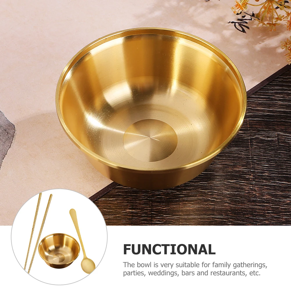 

Utensil Brass Tableware Set Serving Utensils Fruit Bowl for Kitchen Salad Spoon