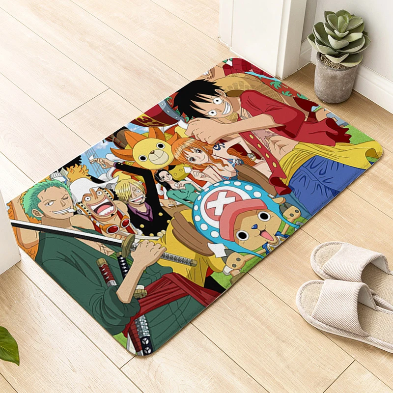 Foot Mat Non-slip Anime D-Pieces Kitchen Hallway Living Room Floor Carpet Slip-resistant Custom Doormat Bedroom Bathroom Rug