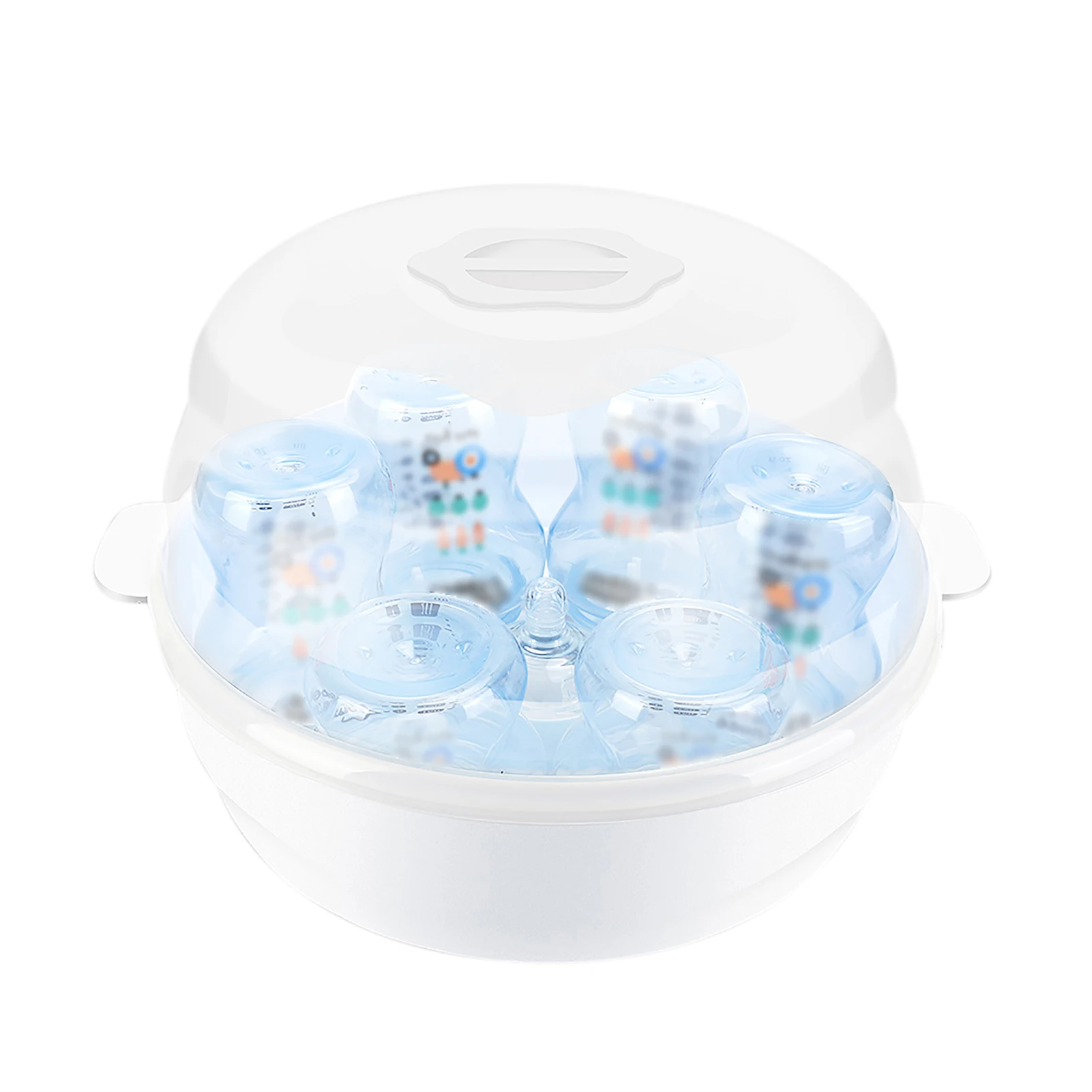 Microwave Bottle Sterilizer Steam Sterilizer Fits 6 Baby Bottles for Baby Bottles Pacifiers Cups Disinfect in 2-6 Minutes