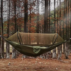 Hammock Automatic Quick Opening Mosquito Net Outdoor Camping Hammock Swing Anti-Rollover Nylon Rocking Chair