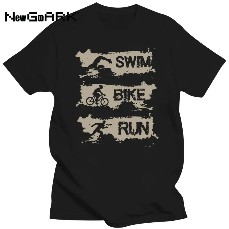 LE Funny Triathlon Swim Bike Run Triathlete T Shirts Graphic Cotton Streetwear Birthday Gifts graphic t shirts