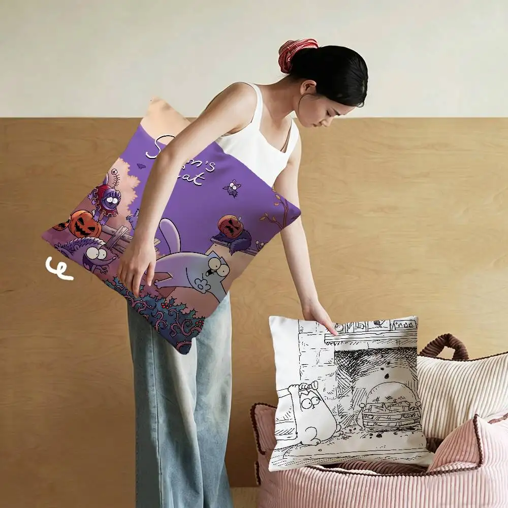 Cute-S-Simons-Cat Lucky Dragon pillow cover sofa cushion cover home room decoration children gift
