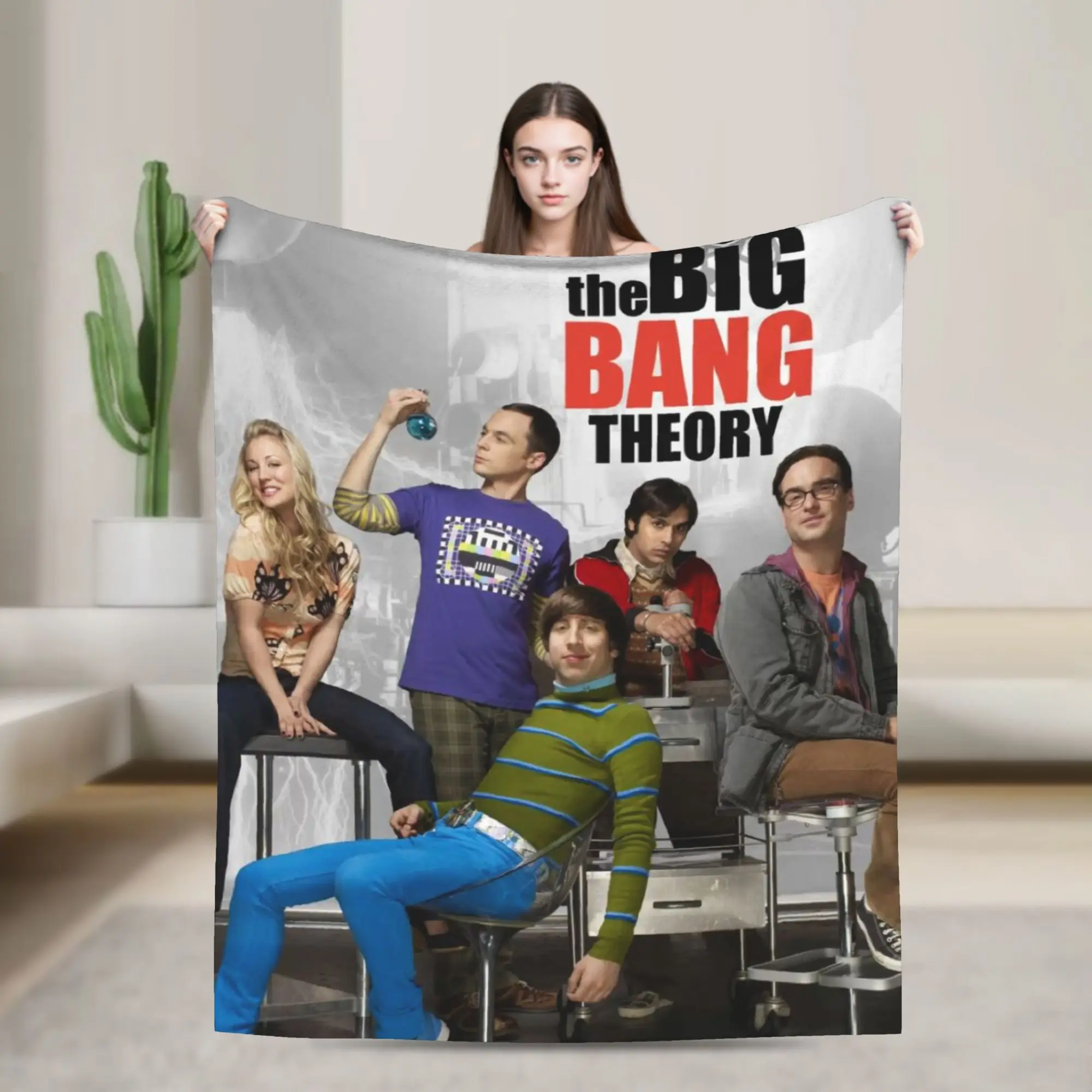 

The Bigs Bangs Theory Throw Blanket for Couch Soft Cozy Plush Blanket 50x60 Inches Multi-size Bedspread for All Seasons