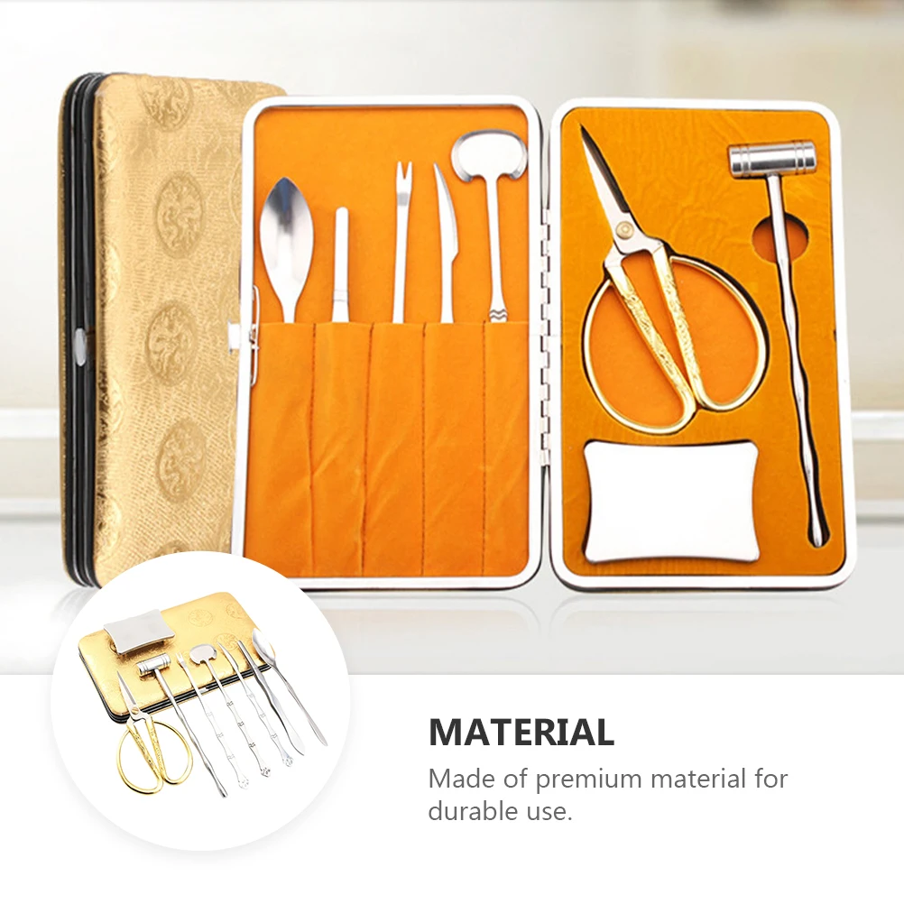 

8pcs Stainless Steel Eating Tool Set Seafood Gadgets Lobster Clamps Peelers Scissors Shrimp Tools