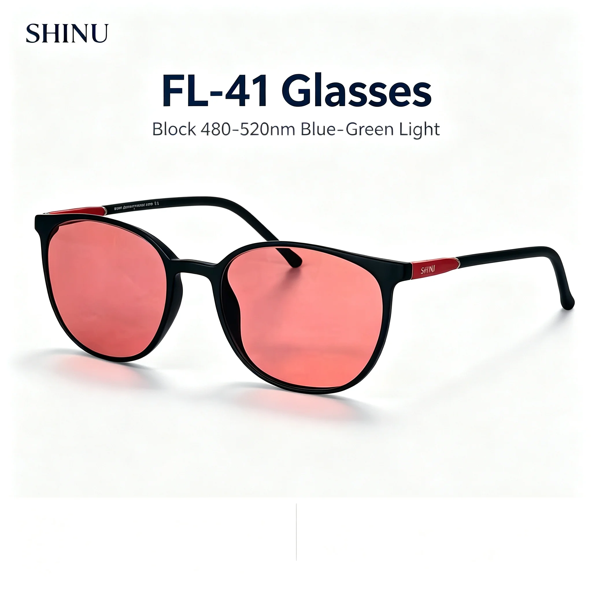 SHINU FL41 Migraine Relief Glasses Small Frame for Women Alleviate Light Sensitivity Reduce Migraine Triggers