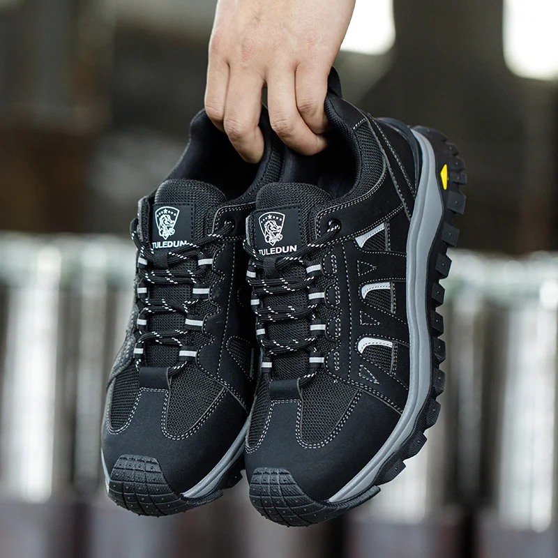 Male Footwear Security Sneakers Steel Toe Cap Shoes For Men Work Boots Puncture-Proof Work Safety Shoes Protective Working Shoes