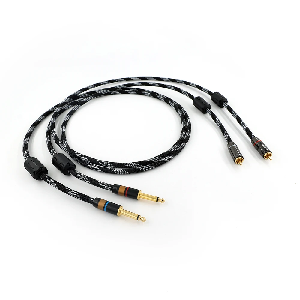 HIFI 6.5mm to RCA Canare L-4E6S audio Cable Hi-end 6N OFC Dual 6.5 to 2RCA applied to  Mixer Console Amplifier act