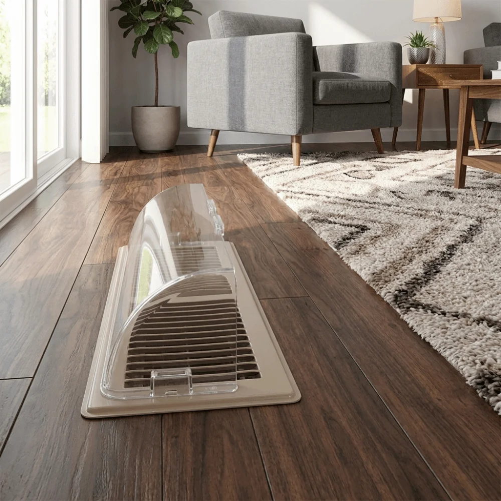 Retractable Magnetic Air Conditioner Vent Deflector Adjustable Plastic Heater Vent Deflector Anti-Direct Blowing Transparent