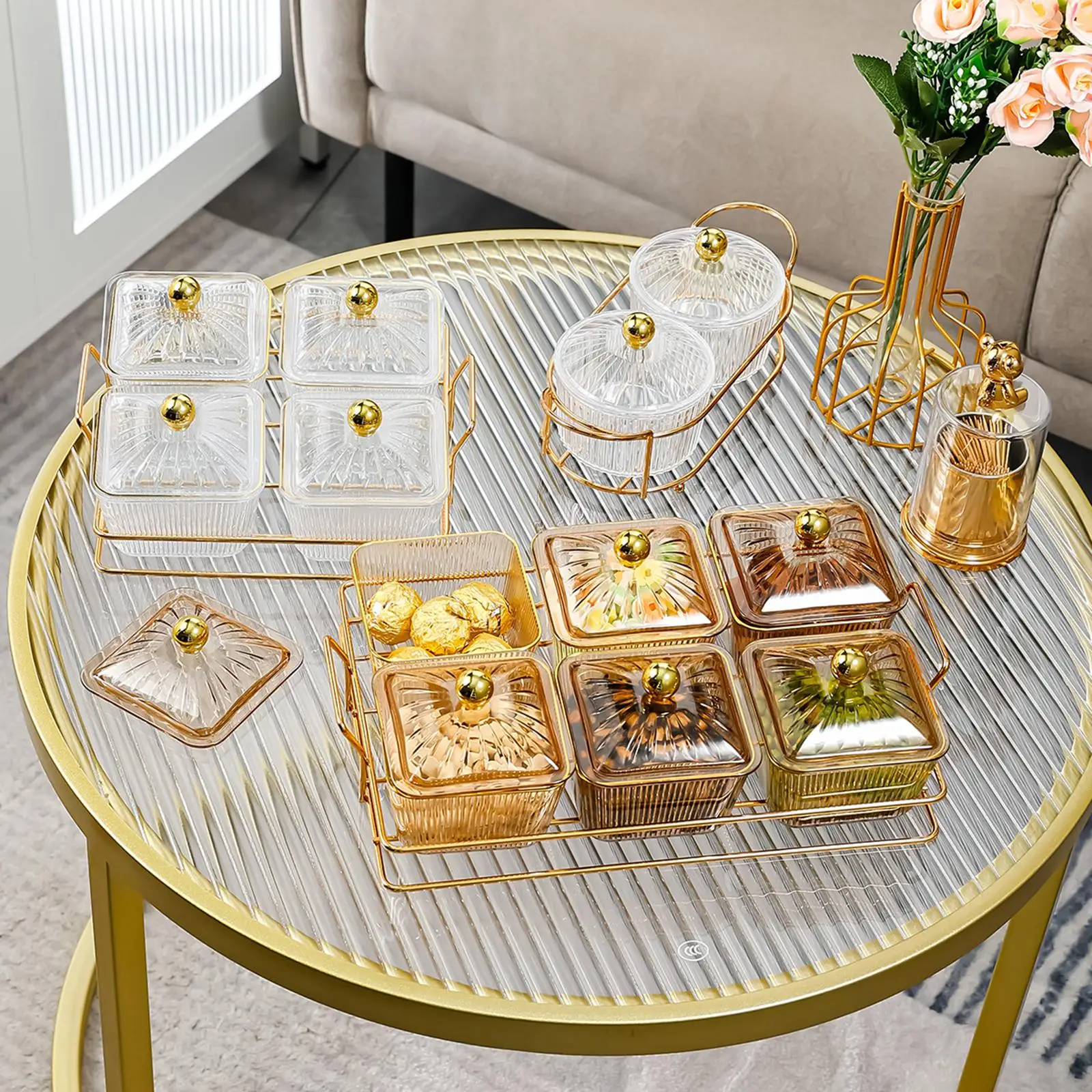 مقسمة تخدم طبق الفواكه المجففة لوحة الغذاء صندوق تخزين طبق الحلوى طبق متعدد الوظائف وجبة خفيفة تخدم صينية منظم #2