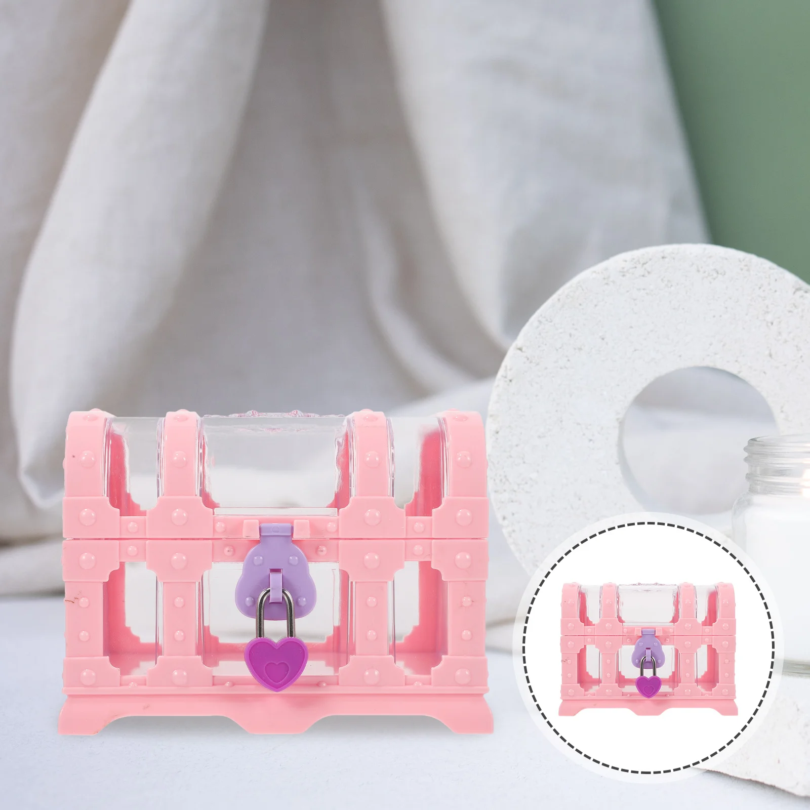 

Kids Treasure Chest Box Vintage Style Plastic Storage for Jewelry Coins Maps Small Items Retro Pirate Theme Party Decorative