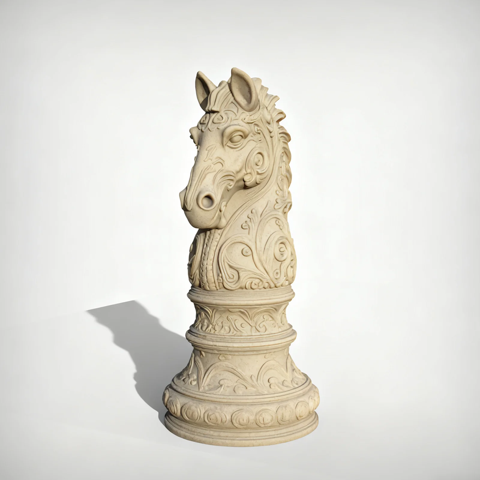 Large Chess Knight Silicone Mold Vintage 3D Horse Head Statue Resin Mould DIY Concrete Gypsum Candle Making Home Decor Ornament