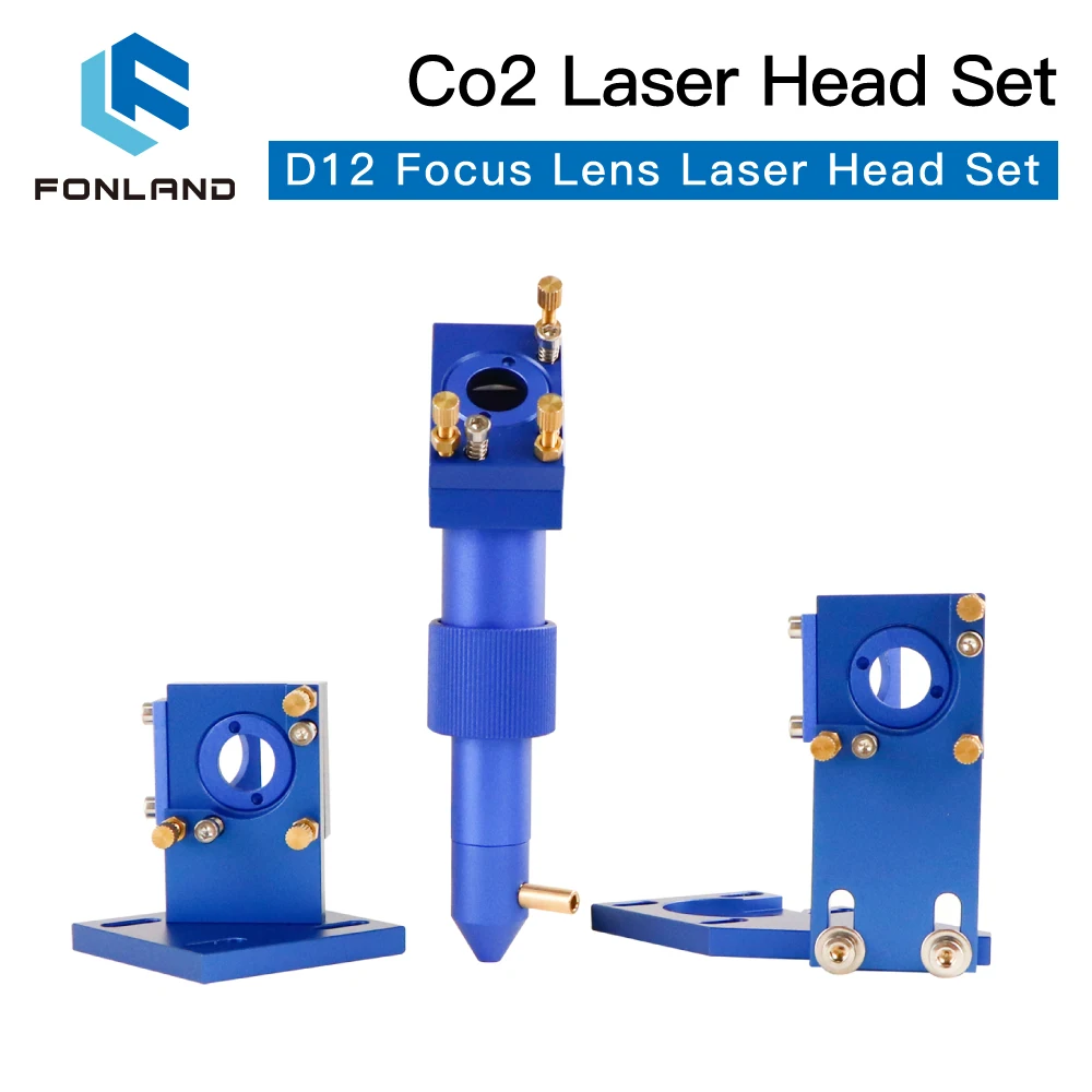 Fonland K Series CO2 Laser Head Set New Style D12 20mm FL25.4 50.8mm Lens for 2030 4060 K40 Laser Engraving Cutting Machine