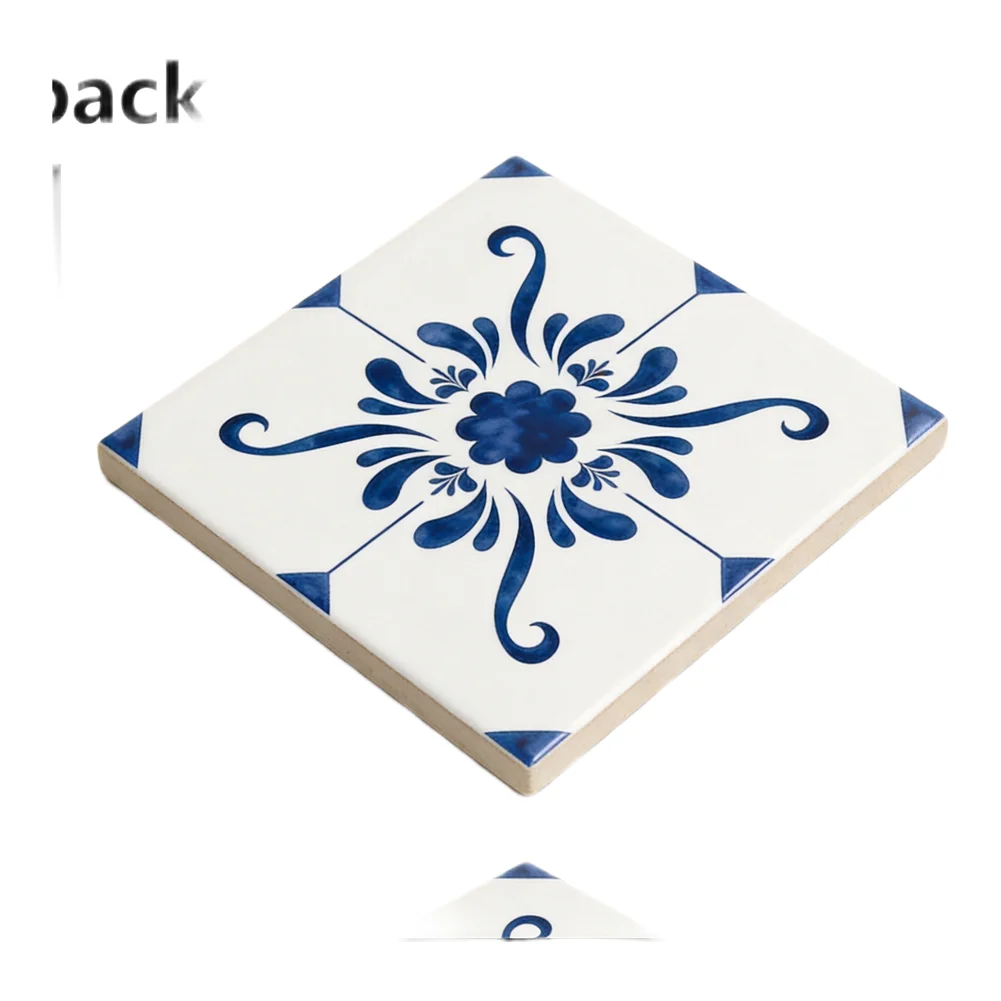 Waterproof Decorative Floor Tiles Featuring Floral Print for Kitchen Renovation Bathroom Upgrade Mudroom Makeover
