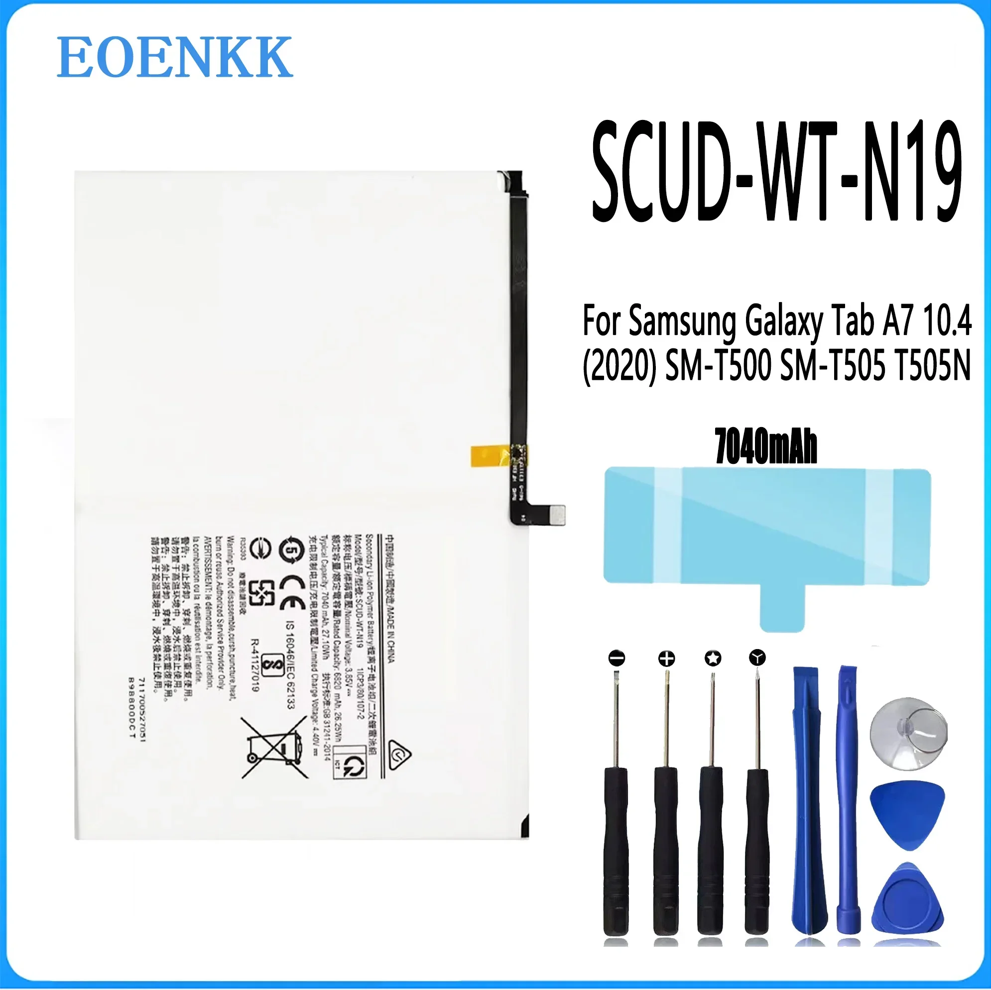 

SCUD-WT-N19 Battery For Samsung Galaxy Tab A7 10.4 (2020) SM-T500 SM-T505 T505N Capacity Replacement Repair Part Tablet