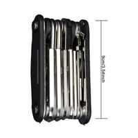 9cm Bike Repair Kits 16-in-1 Bicycle Multi-tool With Tire Levers Hex Spoke Wrench Foldable Accessory Set For Road Mountain Bike
