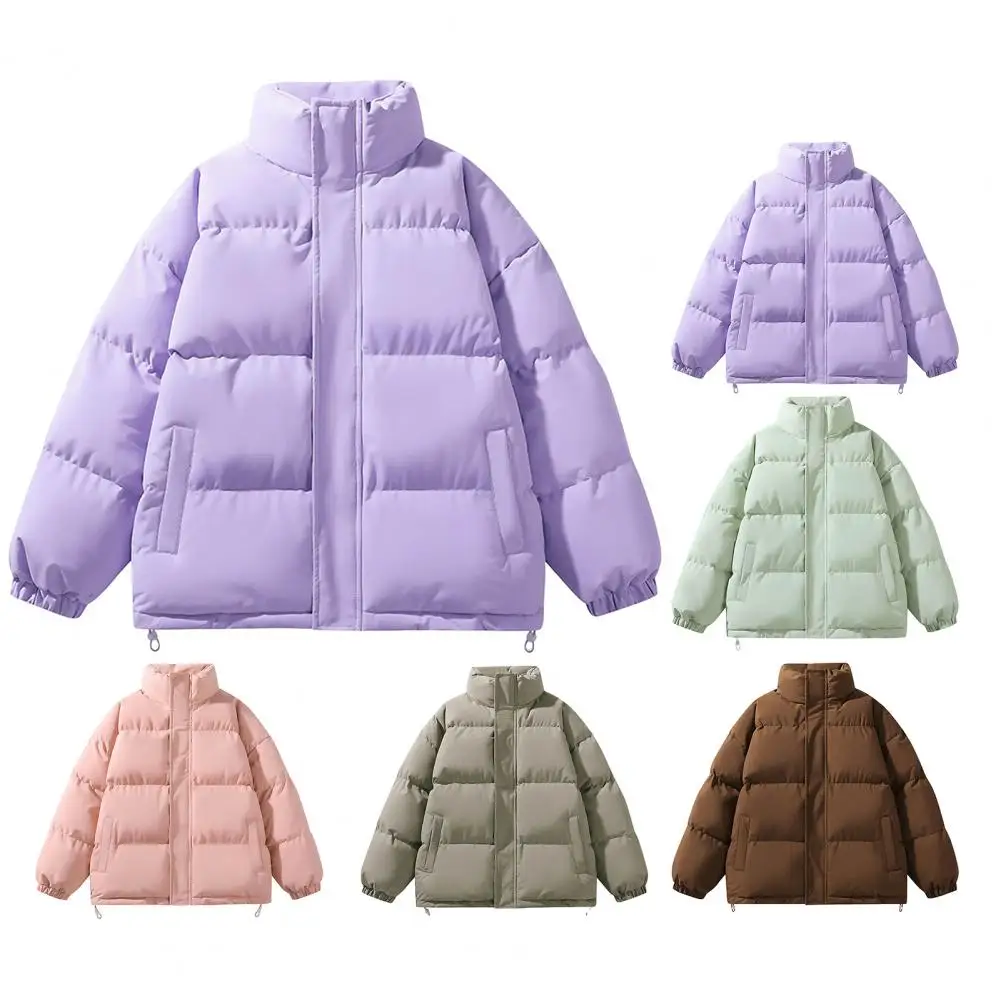 

Зимние парки мужские однотонные толстые воротники-стойки модные молодежные жизненные теплые куртки мужские свободные уличные верхняя одежда пальто мужские