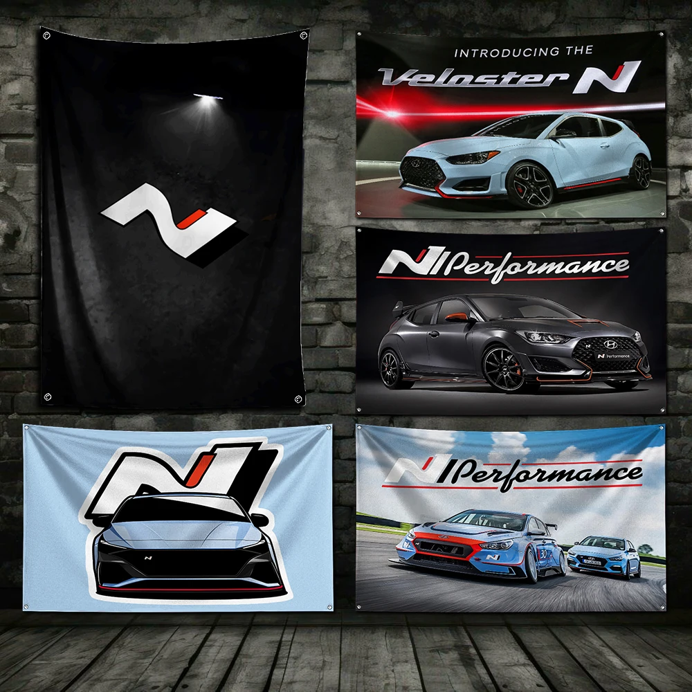 

Racing Car 3x5 Ft N Performances Flag Polyester Digital Printing Banner for Garage Wall Out Door Decoration With Brass Grommets