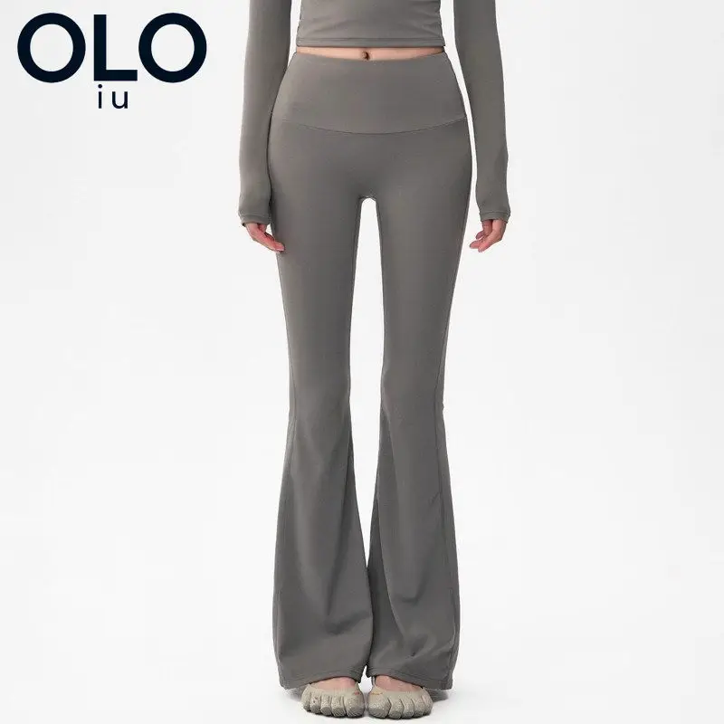 Leggings de sport micro-évasés extensibles à taille haute, effet galbant, coupe ajustée, pour yoga, course et tenues décontractées