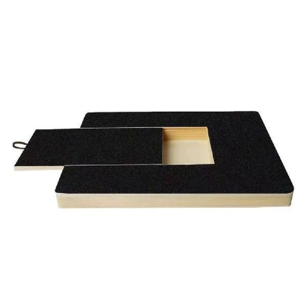 Wooden Dog Scratching Board Pull-Out Non-shedding Dog Nail File Board Sandpaper Snack Box Pet Scratching Board Interactive Play