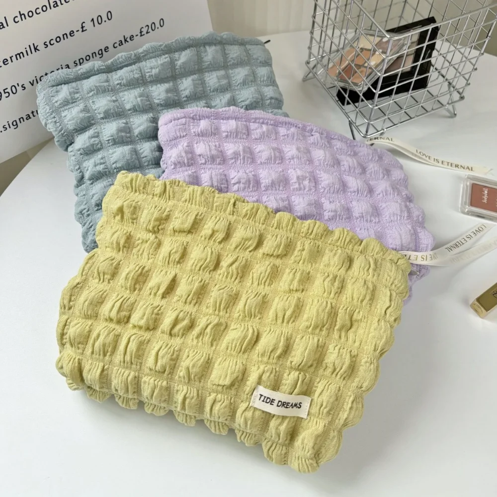 Sacchetti cosmetici di grande capacità di Design a bolle di colore della caramella per le donne borsa da toilette da viaggio portatile borsa da viaggio per pennelli per il trucco