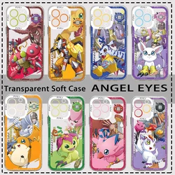 Hot Cartoon Digimons Phone Case For Samsung S25 S24 S23 S22 S21 S20 S10 FE Note20 Note10 Plus Ultra Lite 5G Clear Soft TPU Cover