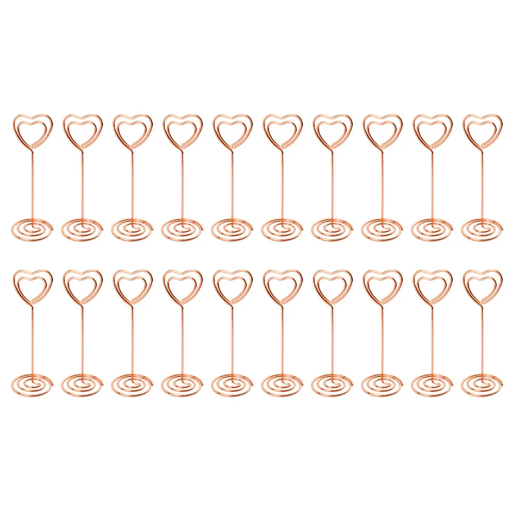 20Pcs Decorative Memo Holders Photo Clips Tabletop Note Accessories Party Home Message Clips Decorative Card Clip