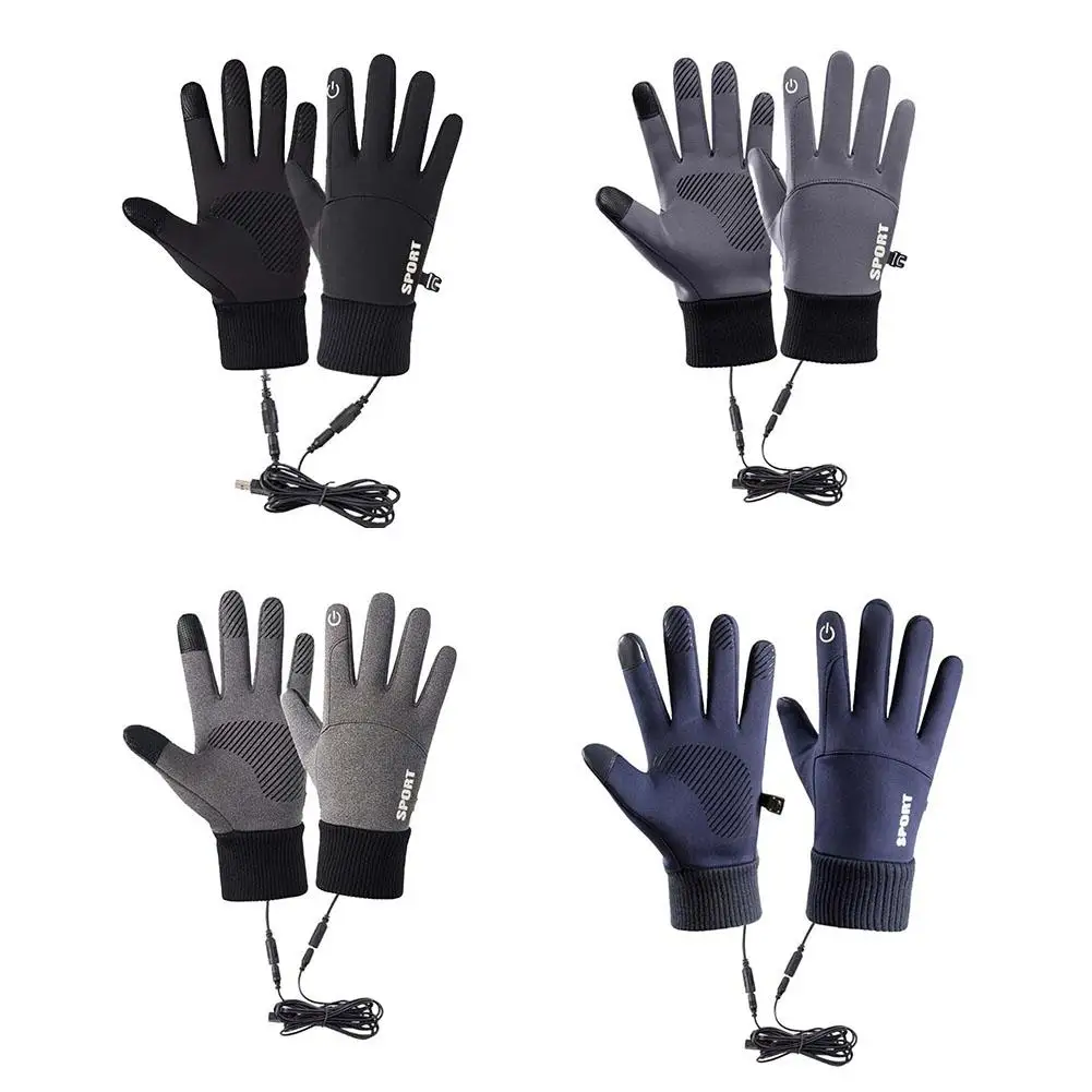 USB beheizte Handschuhe wasserdichte Winter Snowboard handschuhe wasserdichte Outdoor-Camping Skifahren Motorrad Fahrrad handschuh