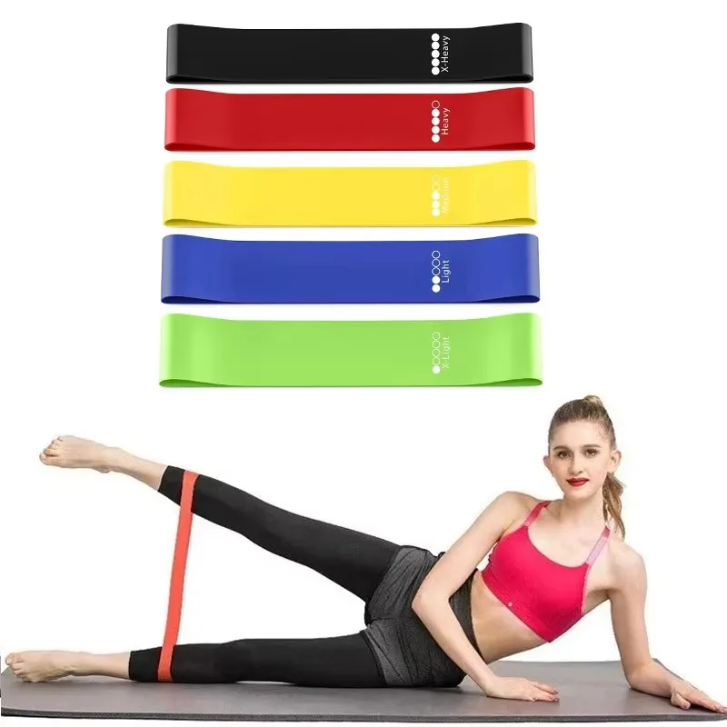 1-5pcs Yoga Pilates Resistance Band Long Training Stretch Bands For Physical Therapy Lower Body Home Strength Elastic Exercise